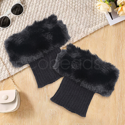 Acrylic Fiber Woolen Yarn Socks Leg Cover AJEW-WH20018-149B-1