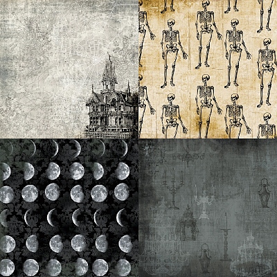 Halloween Theme Scrapbook Paper SCRA-PW0010-01-1