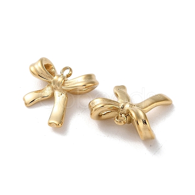 304 Stainless Steel Bowknot Charms High Polished X-STAS-L022-395G-02-1