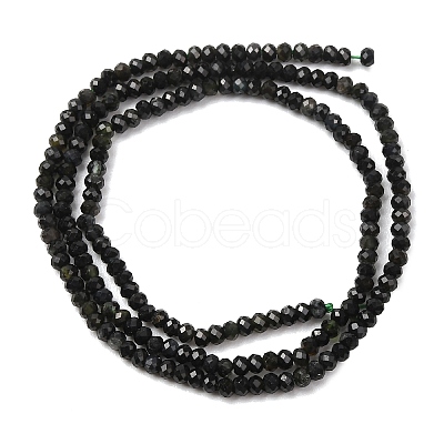 Natural Green Tourmaline Beads Strands G-G302-B01-3x2mm-1
