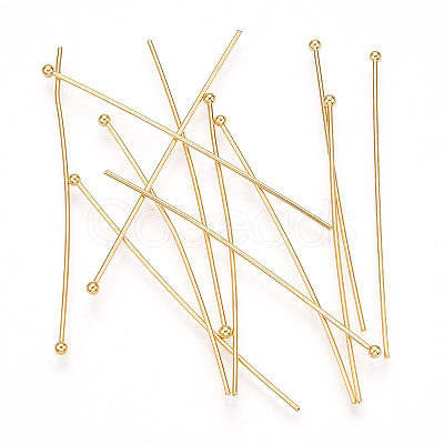 Brass Ball Head Pins X-KK-G331-10-0.8x50-1