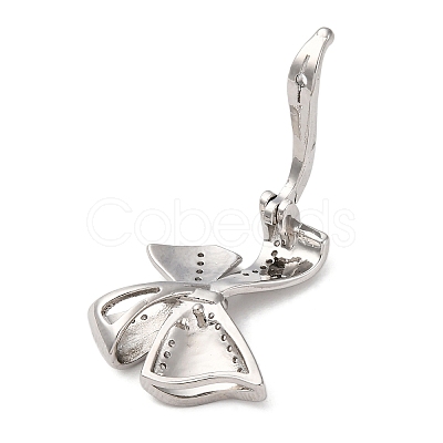 Brass Micro Pave Cubic Zirconia Pendant Bails KK-D378-16P-1