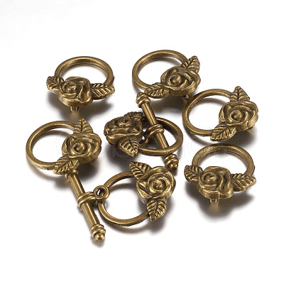Tibetan Style Alloy Toggle Clasps X-MLF0026Y-NF-1