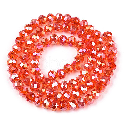 Electroplate Glass Beads Strands EGLA-A034-T6mm-B22-A-1