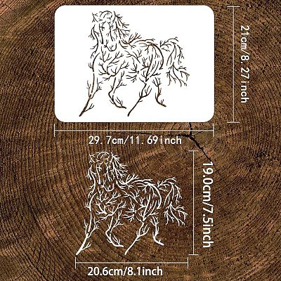 Large Plastic Reusable Drawing Painting Stencils Templates DIY-WH0202-427-1