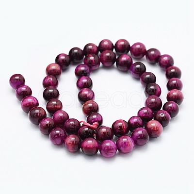 Natural Tiger Eye Beads Strands X-G-F561-8mm-B04-1