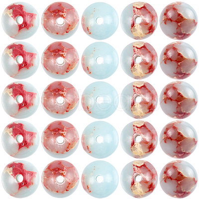 100Pcs Synthetic Aqua Terra Jasper Beads G-SP0001-34-1