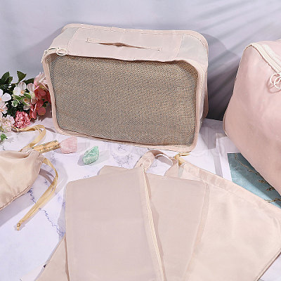 8Pcs Polyester Travel Toiletry Bags ABAG-WH0046-118A-1