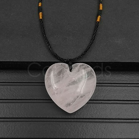 Natural Rose Quartz Pendant Necklaces XA8803-04-1