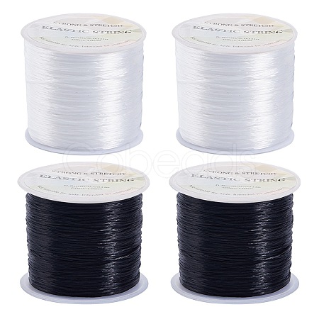 2 Rolls 2 Colors Flat Elastic Crystal String EW-SC0001-04-1