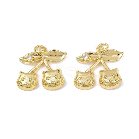 Brass Micro Pave Cubic Zirconia Pendants KK-H072-10G-1