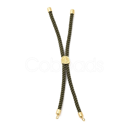 Twisted Nylon Cord Silder Bracelets DIY-B066-03G-04-1