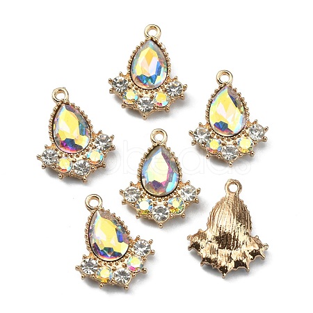 Glass Rhinestone Pendants FIND-TAC0017-07LG-08-1