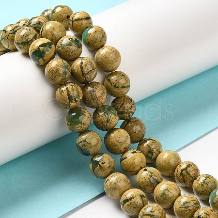 Natural Verdite Stone Beads Strands G-P515-A01-01-1