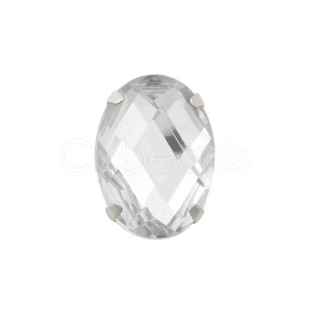 Acrylic Sew on Rhinestone OACR-WH0006-14-1