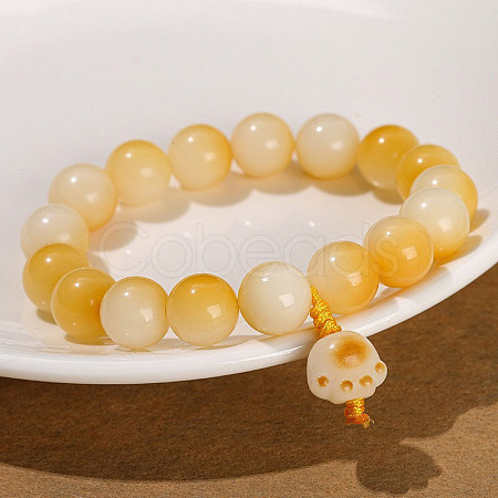 Natural Bodhi Wood Beads Charm Bracelets WG92C20-05-1
