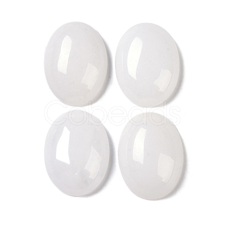 Natural White Jade Cabochons G-B080-01A-27-1