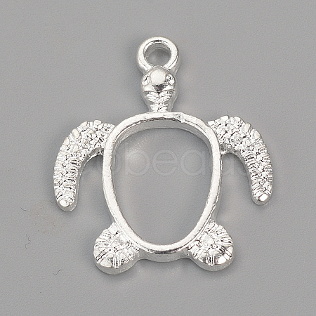 Alloy Open Back Bezel Pendants LS-PALLOY-R098-62S-1