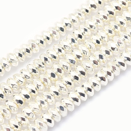 Electroplate Non-magnetic Synthetic Hematite Beads Strands G-L485-06B-S-1
