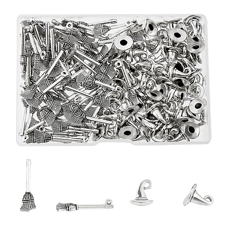 140Pcs 2 Style Tibetan Style Alloy Charms TIBE-FH0001-21-1