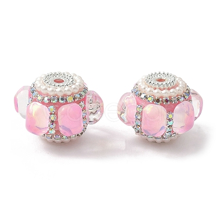 Sparkling Acrylic Rhinestone Beads CLAY-NH0003-01S-01-1