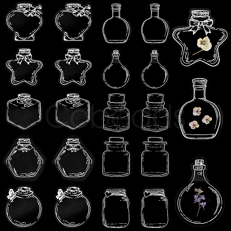 2 Styles Waterproof Self Adhesive Stamping Stickers Sets DIY-CP0011-05B-1