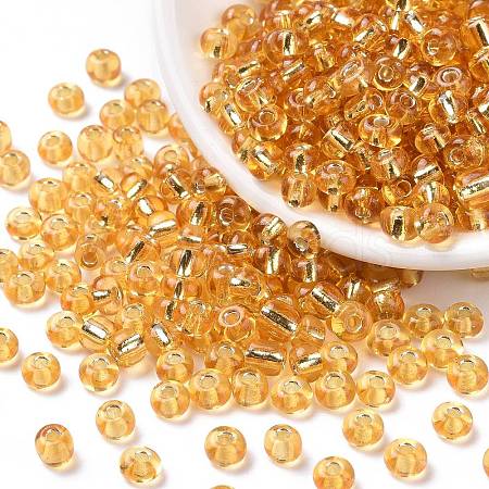 6/0 Transparent Glass Round Seed Beads SEED-J010-F6-22B-1