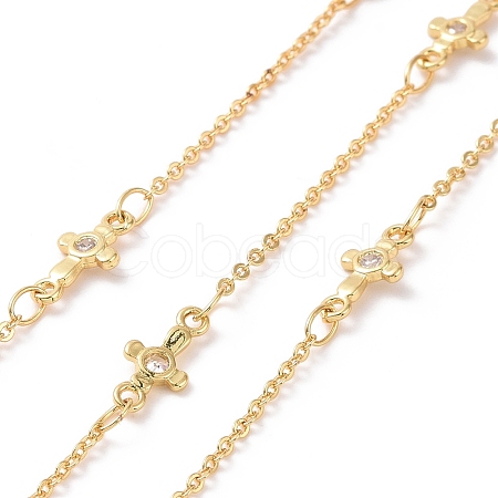 Clear Cubic Zirconia Cross Link Chains CHC-G016-06G-1