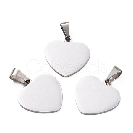 Non-Tarnish 304 Stainless Steel Mirror Polished Finish Stamping Blank Tag Pendants X-STAS-L220-02C-A01-1