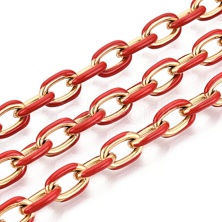 304 Stainless Steel Enamel Cable Chains CHS-N008-07G-02-1