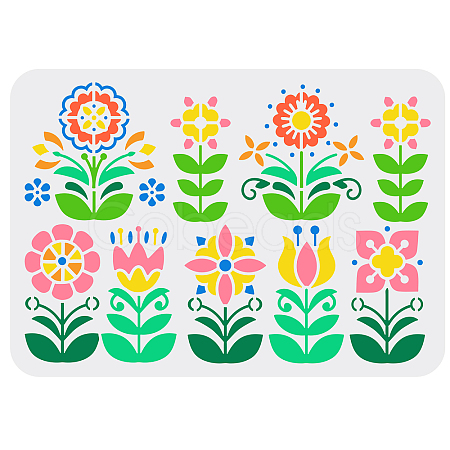 Plastic Drawing Painting Stencils Templates DIY-WH0396-203-1