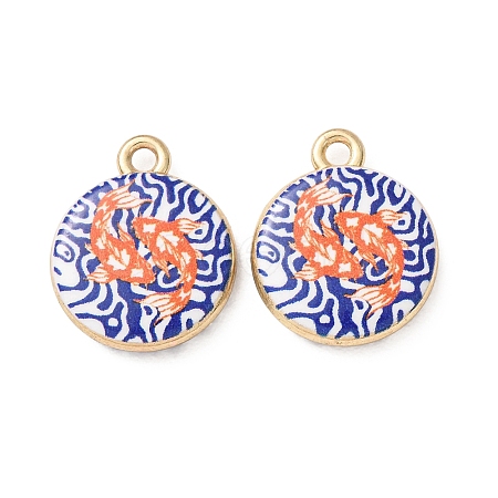 Printed Alloy Pendants AL-CBA7256-22G-1