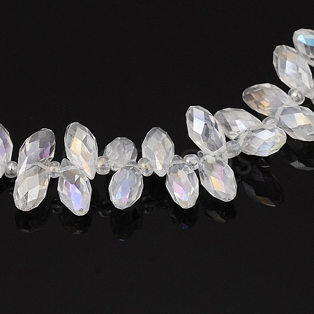 Electroplate Glass Beads Strands X-EGLA-J068-AB01-1