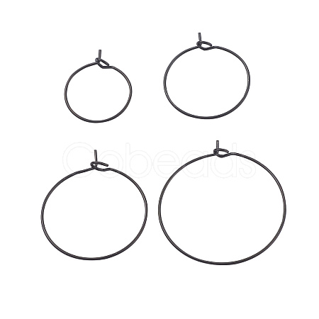 24Pcs 4 Size 316L Surgical Stainless Steel Hoop Earring Findings X1-STAS-ZZ0001-03EB-1