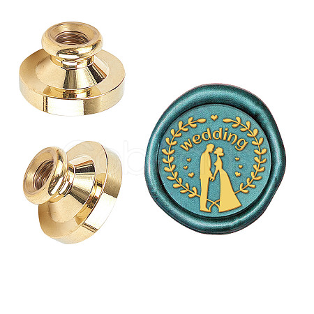 Wax Seal Brass Stamp Head AJEW-WH0209-593-1