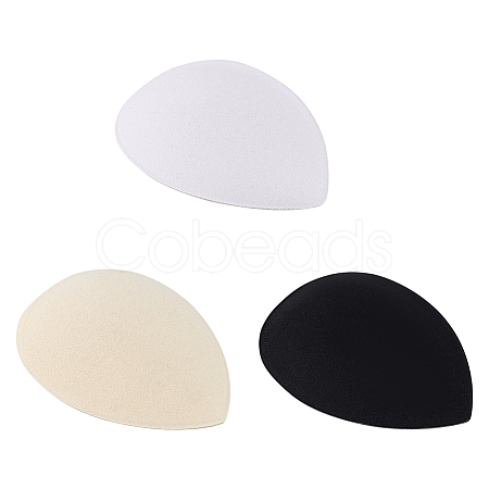 6Pcs 3 Colors EVA Cloth Teardrop Fascinator Hat Base for Millinery AJEW-FG0002-81-1