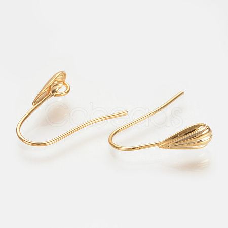 Brass Earring Hooks KK-S336-42G-1