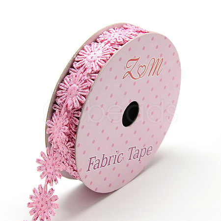 Glitter Powder Polyester Ribbons X-SRIB-S048-04A-1