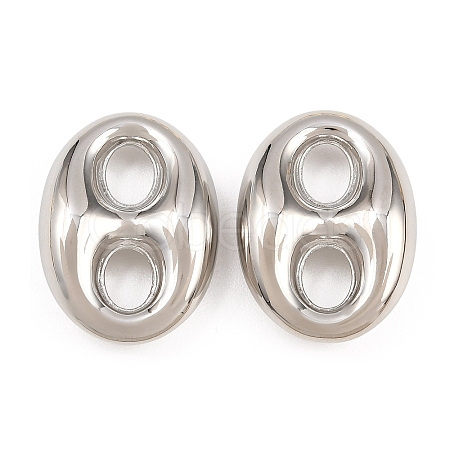 Brass Oval Links Connector Charms KK-H292-47P-01-1