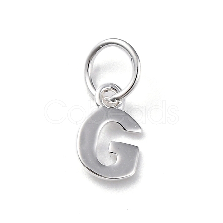 925 Sterling Silver Letter Charms STER-C012-01S-G-1