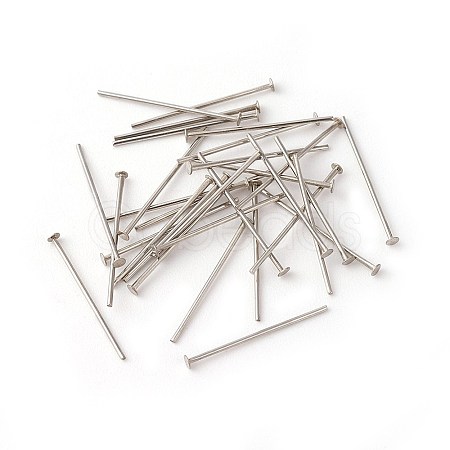 Tarnish Resistant 304 Stainless Steel Flat Head Pins STAS-G185-07P-0.5x14mm-1