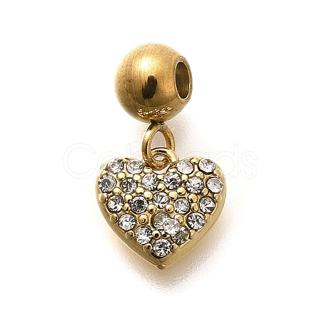 304 Stainless Steel Rhinestone Charms STAS-M109-12G-03-1