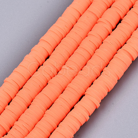 Handmade Polymer Clay Beads Strands CLAY-R089-6mm-124-1