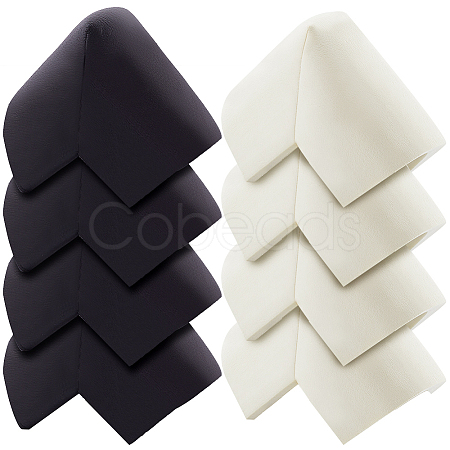 8Pcs 2 Colors Self Adhesive Rubber Furniture Corner Guards AJEW-CN0002-29-1