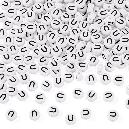 500Pcs Acrylic Beads SACR-TA0001-55U-1