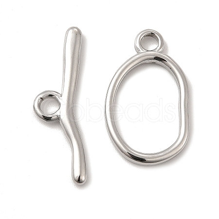 Non-Tarnish 304 Stainless Steel Toggle Clasps X-STAS-F290-06P-1