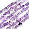 Natural Amethyst Chip Bead Strands, 5~8x5~8mm, Hole: 1mm, about 31.5 inch