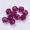 Transparent Acrylic Beads, Faceted, Round, Purple, 10x9.5mm, Hole: 1.8mm, about 990pcs/500g