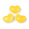 Transparent Acrylic Beads, Two-Tone, Imitation Gemstone Style, Heart, Gold, 15.5x21x9.5mm, Hole: 2mm, about 235pcs/500g