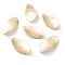 Brass Charms, Oval, Real 24K Gold Plated, 18x9x1mm, Hole: 1.2mm